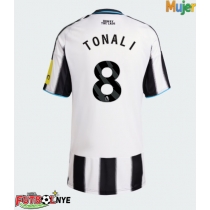 Camiseta Newcastle United Sandro Tonali #8 Primera Equipación para mujer 2025-26 manga corta